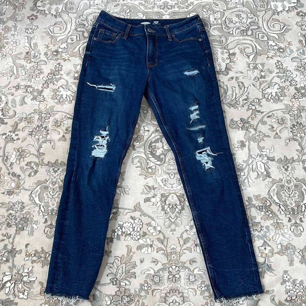 OLD NAVY Rockstar Dark Wash Jeans SIZE 8